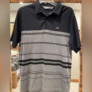 Travis Mathew mens striped polo size Medium M